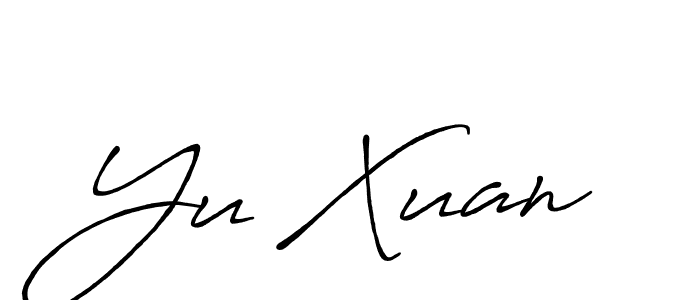 Use a signature maker to create a handwritten signature online. With this signature software, you can design (Antro_Vectra_Bolder) your own signature for name Yu Xuan. Yu Xuan signature style 7 images and pictures png
