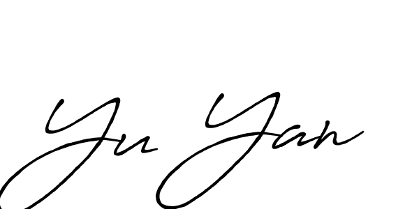 Create a beautiful signature design for name Yu Yan. With this signature (Antro_Vectra_Bolder) fonts, you can make a handwritten signature for free. Yu Yan signature style 7 images and pictures png
