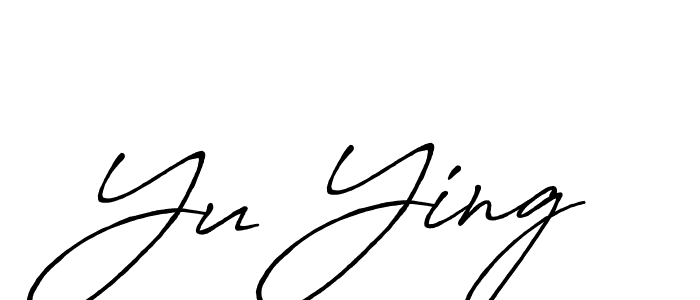 Make a beautiful signature design for name Yu Ying. With this signature (Antro_Vectra_Bolder) style, you can create a handwritten signature for free. Yu Ying signature style 7 images and pictures png