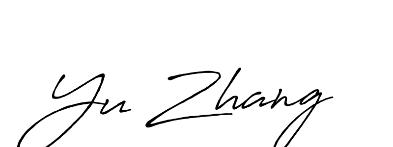 Design your own signature with our free online signature maker. With this signature software, you can create a handwritten (Antro_Vectra_Bolder) signature for name Yu Zhang. Yu Zhang signature style 7 images and pictures png