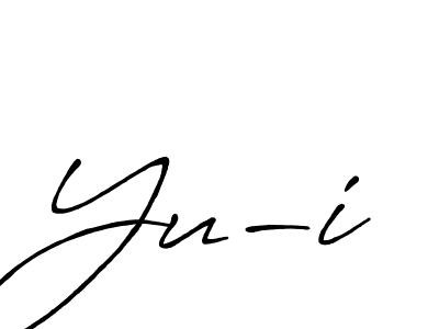 How to make Yu-i signature? Antro_Vectra_Bolder is a professional autograph style. Create handwritten signature for Yu-i name. Yu-i signature style 7 images and pictures png