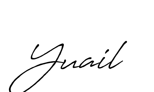 Similarly Antro_Vectra_Bolder is the best handwritten signature design. Signature creator online .You can use it as an online autograph creator for name Yuail. Yuail signature style 7 images and pictures png