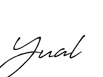 Design your own signature with our free online signature maker. With this signature software, you can create a handwritten (Antro_Vectra_Bolder) signature for name Yual. Yual signature style 7 images and pictures png
