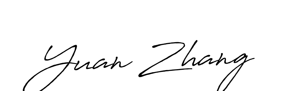 How to make Yuan Zhang signature? Antro_Vectra_Bolder is a professional autograph style. Create handwritten signature for Yuan Zhang name. Yuan Zhang signature style 7 images and pictures png