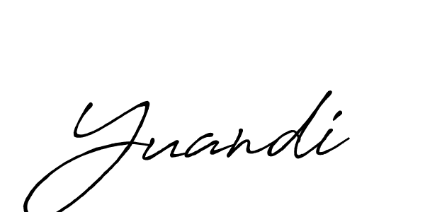 You should practise on your own different ways (Antro_Vectra_Bolder) to write your name (Yuandi) in signature. don't let someone else do it for you. Yuandi signature style 7 images and pictures png