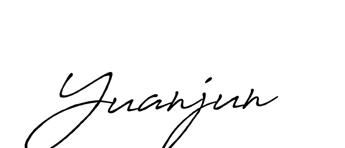 How to make Yuanjun name signature. Use Antro_Vectra_Bolder style for creating short signs online. This is the latest handwritten sign. Yuanjun signature style 7 images and pictures png
