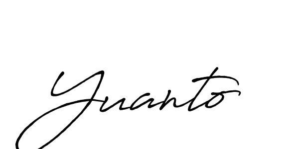 Use a signature maker to create a handwritten signature online. With this signature software, you can design (Antro_Vectra_Bolder) your own signature for name Yuanto. Yuanto signature style 7 images and pictures png