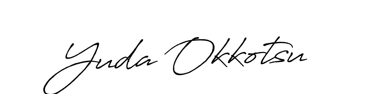 Yuda Okkotsu stylish signature style. Best Handwritten Sign (Antro_Vectra_Bolder) for my name. Handwritten Signature Collection Ideas for my name Yuda Okkotsu. Yuda Okkotsu signature style 7 images and pictures png