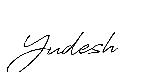 Make a beautiful signature design for name Yudesh. With this signature (Antro_Vectra_Bolder) style, you can create a handwritten signature for free. Yudesh signature style 7 images and pictures png