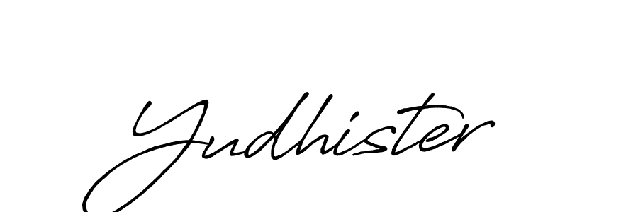 How to make Yudhister name signature. Use Antro_Vectra_Bolder style for creating short signs online. This is the latest handwritten sign. Yudhister signature style 7 images and pictures png