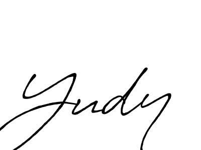 The best way (Antro_Vectra_Bolder) to make a short signature is to pick only two or three words in your name. The name Yudy include a total of six letters. For converting this name. Yudy signature style 7 images and pictures png