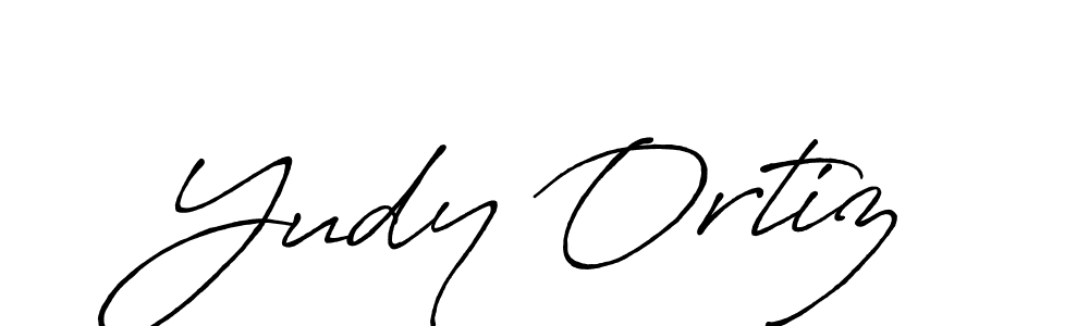 How to make Yudy Ortiz name signature. Use Antro_Vectra_Bolder style for creating short signs online. This is the latest handwritten sign. Yudy Ortiz signature style 7 images and pictures png