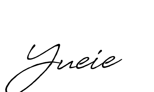 How to make Yueie name signature. Use Antro_Vectra_Bolder style for creating short signs online. This is the latest handwritten sign. Yueie signature style 7 images and pictures png