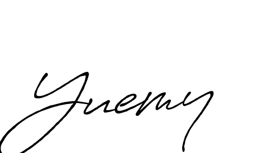 Yuemy stylish signature style. Best Handwritten Sign (Antro_Vectra_Bolder) for my name. Handwritten Signature Collection Ideas for my name Yuemy. Yuemy signature style 7 images and pictures png