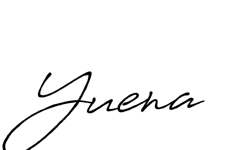 Yuena stylish signature style. Best Handwritten Sign (Antro_Vectra_Bolder) for my name. Handwritten Signature Collection Ideas for my name Yuena. Yuena signature style 7 images and pictures png