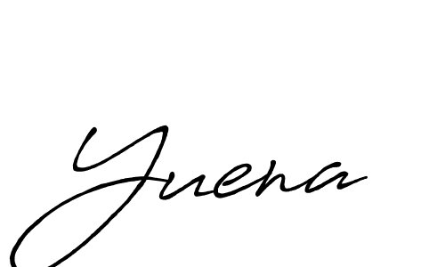 Yuena stylish signature style. Best Handwritten Sign (Antro_Vectra_Bolder) for my name. Handwritten Signature Collection Ideas for my name Yuena. Yuena signature style 7 images and pictures png