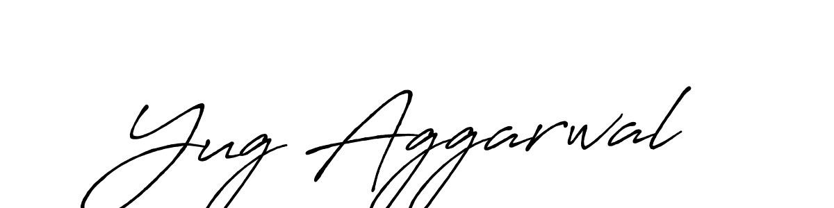 Antro_Vectra_Bolder is a professional signature style that is perfect for those who want to add a touch of class to their signature. It is also a great choice for those who want to make their signature more unique. Get Yug Aggarwal name to fancy signature for free. Yug Aggarwal signature style 7 images and pictures png