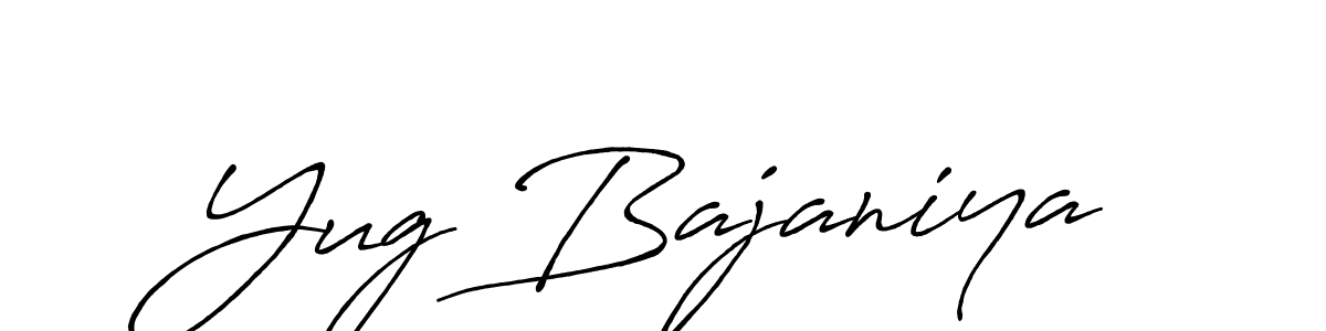 Similarly Antro_Vectra_Bolder is the best handwritten signature design. Signature creator online .You can use it as an online autograph creator for name Yug Bajaniya. Yug Bajaniya signature style 7 images and pictures png