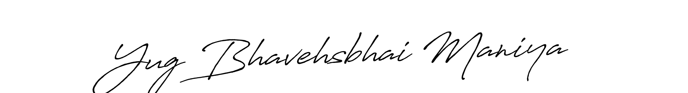 Yug Bhavehsbhai Maniya stylish signature style. Best Handwritten Sign (Antro_Vectra_Bolder) for my name. Handwritten Signature Collection Ideas for my name Yug Bhavehsbhai Maniya. Yug Bhavehsbhai Maniya signature style 7 images and pictures png