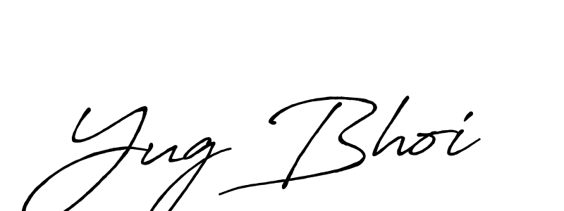 if you are searching for the best signature style for your name Yug Bhoi. so please give up your signature search. here we have designed multiple signature styles  using Antro_Vectra_Bolder. Yug Bhoi signature style 7 images and pictures png