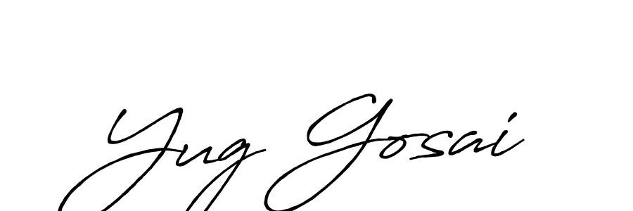 if you are searching for the best signature style for your name Yug Gosai. so please give up your signature search. here we have designed multiple signature styles  using Antro_Vectra_Bolder. Yug Gosai signature style 7 images and pictures png