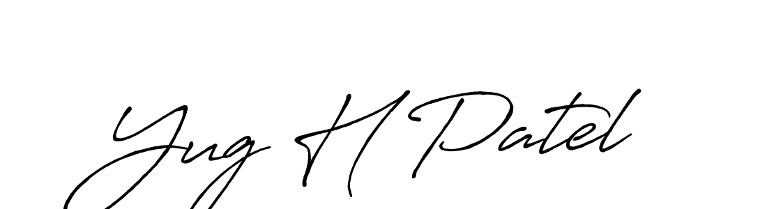 You can use this online signature creator to create a handwritten signature for the name Yug H Patel. This is the best online autograph maker. Yug H Patel signature style 7 images and pictures png