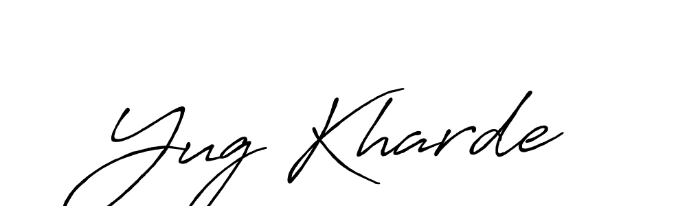 Design your own signature with our free online signature maker. With this signature software, you can create a handwritten (Antro_Vectra_Bolder) signature for name Yug Kharde. Yug Kharde signature style 7 images and pictures png