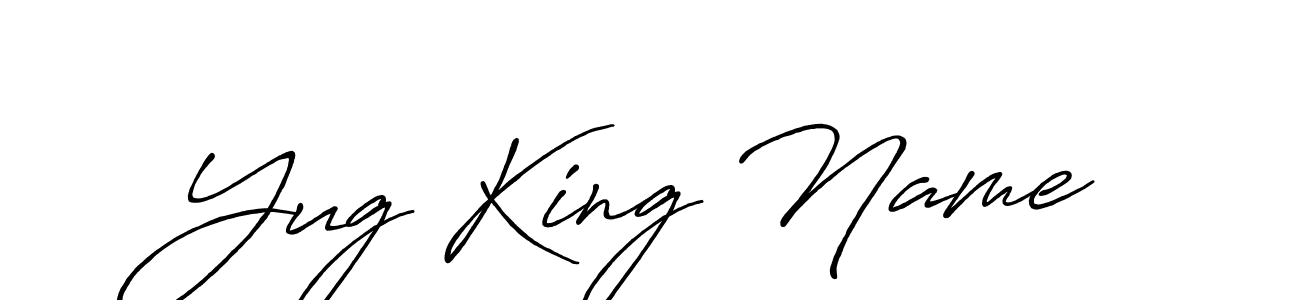 Create a beautiful signature design for name Yug King Name. With this signature (Antro_Vectra_Bolder) fonts, you can make a handwritten signature for free. Yug King Name signature style 7 images and pictures png