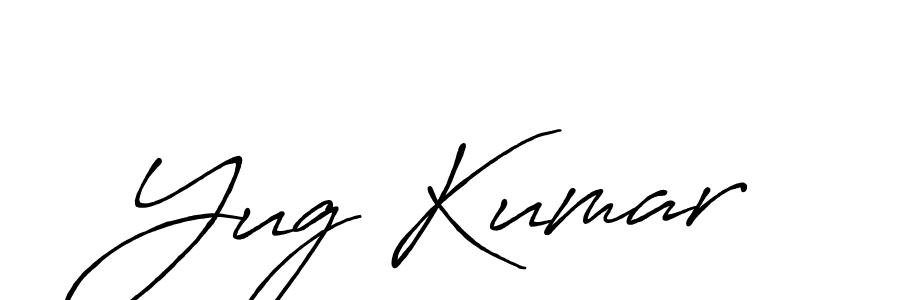 Yug Kumar stylish signature style. Best Handwritten Sign (Antro_Vectra_Bolder) for my name. Handwritten Signature Collection Ideas for my name Yug Kumar. Yug Kumar signature style 7 images and pictures png