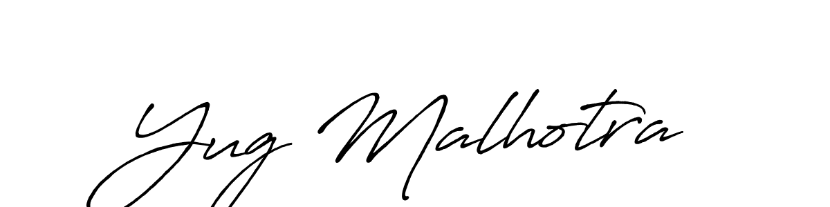 if you are searching for the best signature style for your name Yug Malhotra. so please give up your signature search. here we have designed multiple signature styles  using Antro_Vectra_Bolder. Yug Malhotra signature style 7 images and pictures png