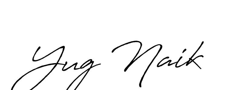 You should practise on your own different ways (Antro_Vectra_Bolder) to write your name (Yug Naik) in signature. don't let someone else do it for you. Yug Naik signature style 7 images and pictures png