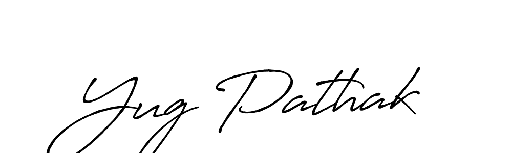 Use a signature maker to create a handwritten signature online. With this signature software, you can design (Antro_Vectra_Bolder) your own signature for name Yug Pathak. Yug Pathak signature style 7 images and pictures png