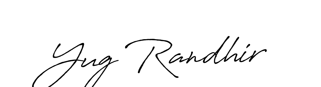 See photos of Yug Randhir official signature by Spectra . Check more albums & portfolios. Read reviews & check more about Antro_Vectra_Bolder font. Yug Randhir signature style 7 images and pictures png
