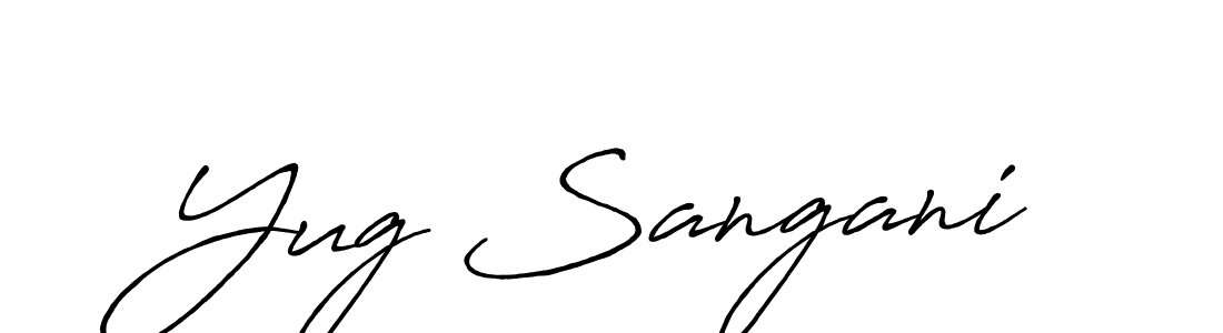 Design your own signature with our free online signature maker. With this signature software, you can create a handwritten (Antro_Vectra_Bolder) signature for name Yug Sangani. Yug Sangani signature style 7 images and pictures png