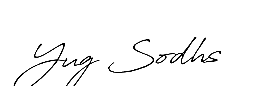 Similarly Antro_Vectra_Bolder is the best handwritten signature design. Signature creator online .You can use it as an online autograph creator for name Yug Sodhs. Yug Sodhs signature style 7 images and pictures png