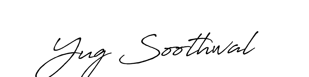 How to make Yug Soothwal name signature. Use Antro_Vectra_Bolder style for creating short signs online. This is the latest handwritten sign. Yug Soothwal signature style 7 images and pictures png