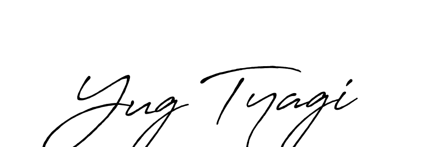 Antro_Vectra_Bolder is a professional signature style that is perfect for those who want to add a touch of class to their signature. It is also a great choice for those who want to make their signature more unique. Get Yug Tyagi name to fancy signature for free. Yug Tyagi signature style 7 images and pictures png