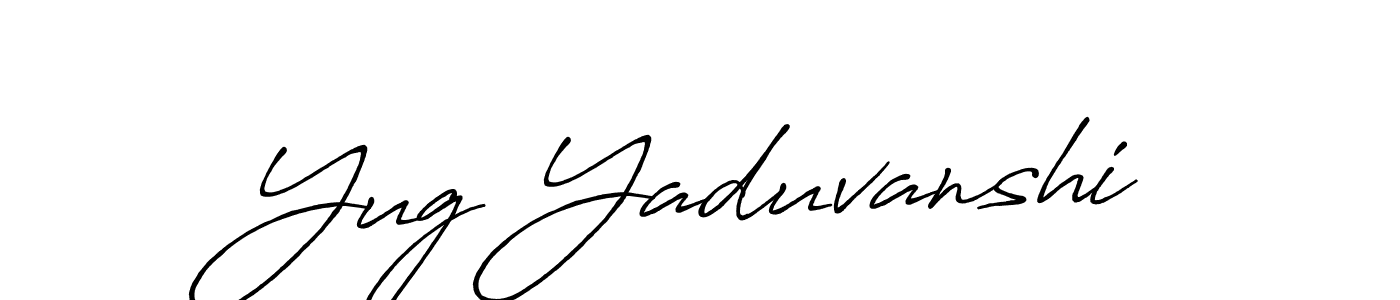 It looks lik you need a new signature style for name Yug Yaduvanshi. Design unique handwritten (Antro_Vectra_Bolder) signature with our free signature maker in just a few clicks. Yug Yaduvanshi signature style 7 images and pictures png