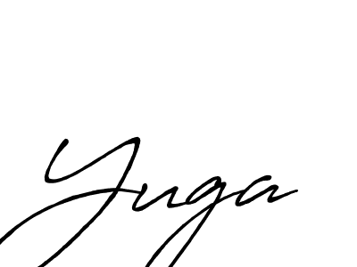 Yuga stylish signature style. Best Handwritten Sign (Antro_Vectra_Bolder) for my name. Handwritten Signature Collection Ideas for my name Yuga. Yuga signature style 7 images and pictures png