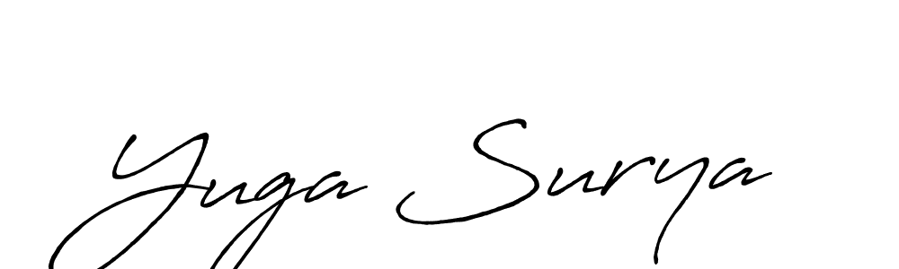 if you are searching for the best signature style for your name Yuga Surya. so please give up your signature search. here we have designed multiple signature styles  using Antro_Vectra_Bolder. Yuga Surya signature style 7 images and pictures png