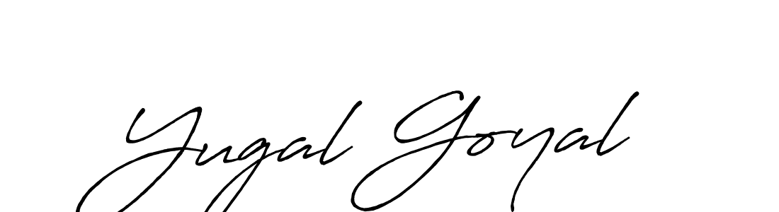 Create a beautiful signature design for name Yugal Goyal. With this signature (Antro_Vectra_Bolder) fonts, you can make a handwritten signature for free. Yugal Goyal signature style 7 images and pictures png