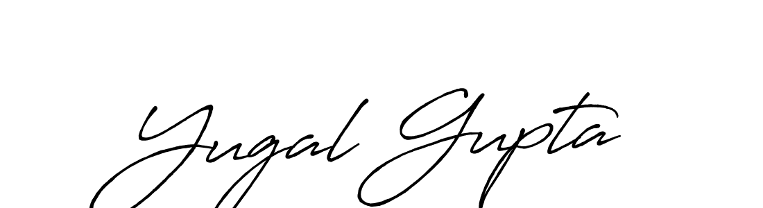 Create a beautiful signature design for name Yugal Gupta. With this signature (Antro_Vectra_Bolder) fonts, you can make a handwritten signature for free. Yugal Gupta signature style 7 images and pictures png