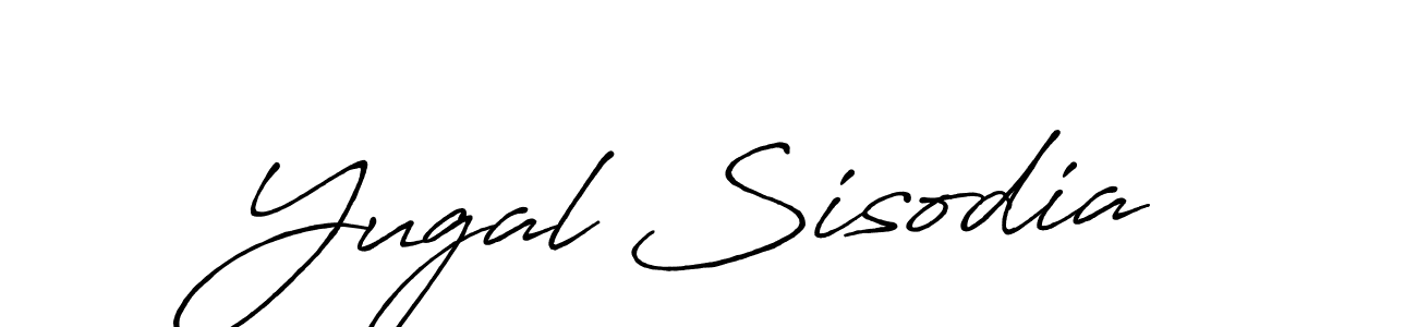 Use a signature maker to create a handwritten signature online. With this signature software, you can design (Antro_Vectra_Bolder) your own signature for name Yugal Sisodia. Yugal Sisodia signature style 7 images and pictures png