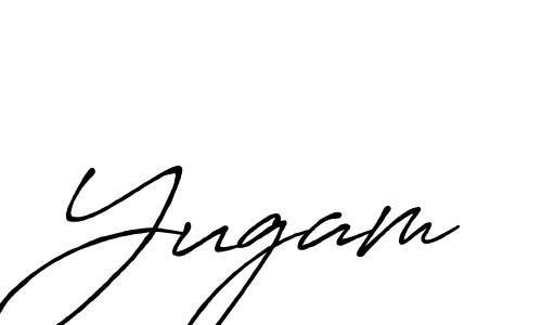 How to make Yugam signature? Antro_Vectra_Bolder is a professional autograph style. Create handwritten signature for Yugam name. Yugam signature style 7 images and pictures png