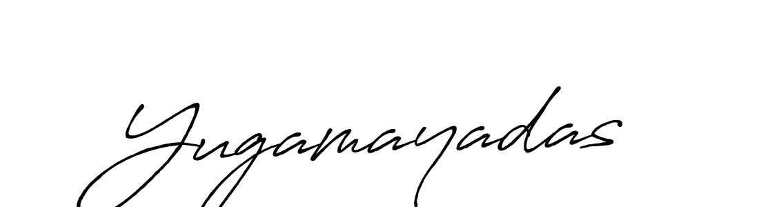 Use a signature maker to create a handwritten signature online. With this signature software, you can design (Antro_Vectra_Bolder) your own signature for name Yugamayadas. Yugamayadas signature style 7 images and pictures png