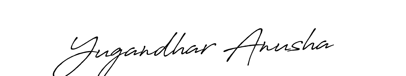 Make a short Yugandhar Anusha signature style. Manage your documents anywhere anytime using Antro_Vectra_Bolder. Create and add eSignatures, submit forms, share and send files easily. Yugandhar Anusha signature style 7 images and pictures png