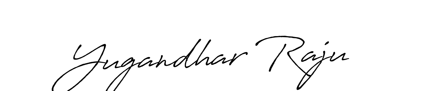 Design your own signature with our free online signature maker. With this signature software, you can create a handwritten (Antro_Vectra_Bolder) signature for name Yugandhar Raju. Yugandhar Raju signature style 7 images and pictures png