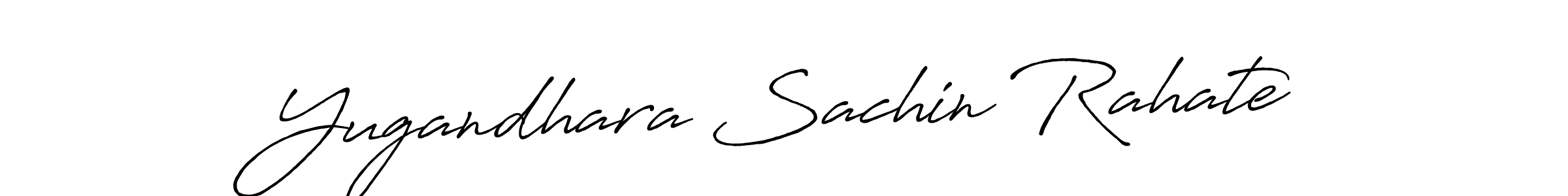 Yugandhara Sachin Rahate stylish signature style. Best Handwritten Sign (Antro_Vectra_Bolder) for my name. Handwritten Signature Collection Ideas for my name Yugandhara Sachin Rahate. Yugandhara Sachin Rahate signature style 7 images and pictures png