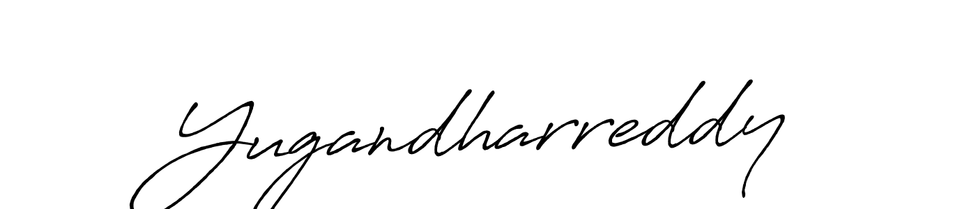 How to make Yugandharreddy name signature. Use Antro_Vectra_Bolder style for creating short signs online. This is the latest handwritten sign. Yugandharreddy signature style 7 images and pictures png