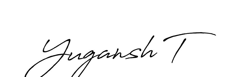 Make a beautiful signature design for name Yugansh T. Use this online signature maker to create a handwritten signature for free. Yugansh T signature style 7 images and pictures png